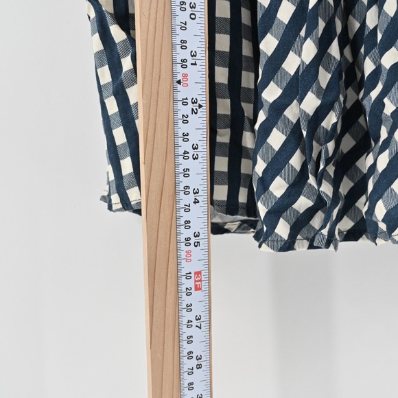 Vineyard Vines Gingham Moonshine Dress Womens Size XS Navy Blue Tie Sleeveless - Picture 5 of 12